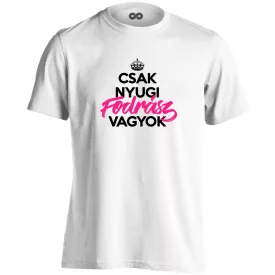 Fodrász vagyok fodrász férfi póló (fehér)