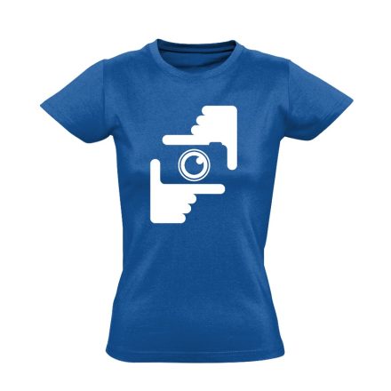 Komponál fotós női póló (kék)