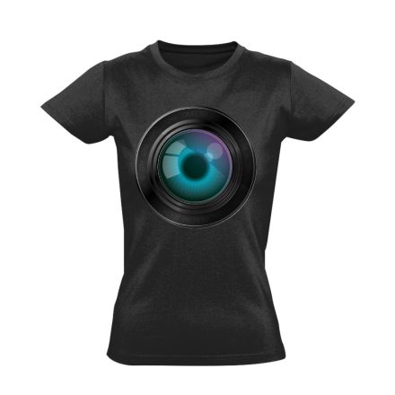 LélekTükör fotós női póló (fekete)