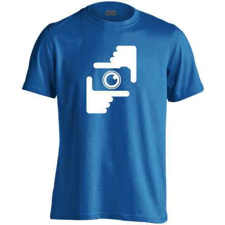 Komponál fotós férfi póló (kék)