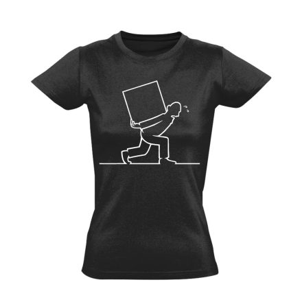 KönnyűMeló futár női póló (fekete)