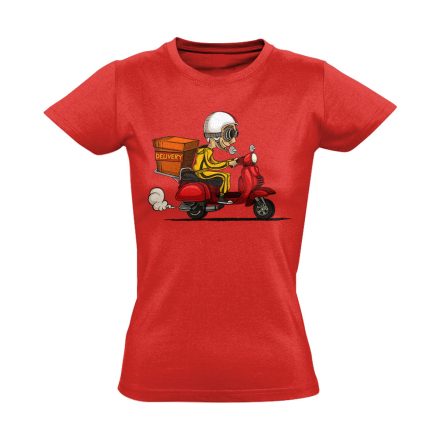 RoboGO futár női póló (piros)