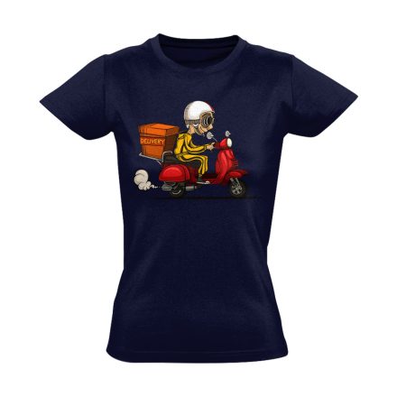 RoboGO futár női póló (tengerészkék)