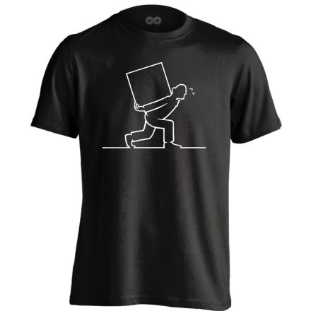 KönnyűMeló futár férfi póló (fekete)