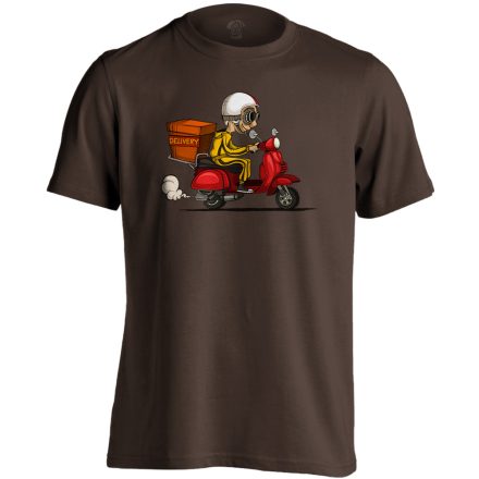 RoboGO futár férfi póló (csokoládébarna)