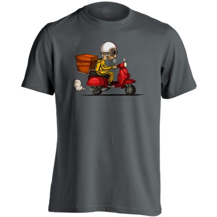 RoboGO futár férfi póló (szénszürke)