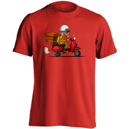 RoboGO futár férfi póló (piros)