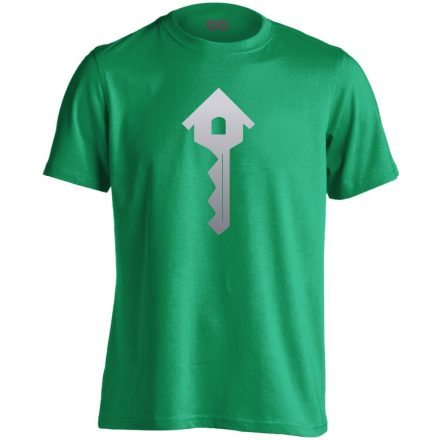 Kulcs a Boldogsághoz ingatlanos férfi póló (zöld)