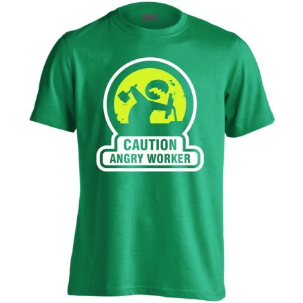 Angry Worker IT-s férfi póló (zöld)