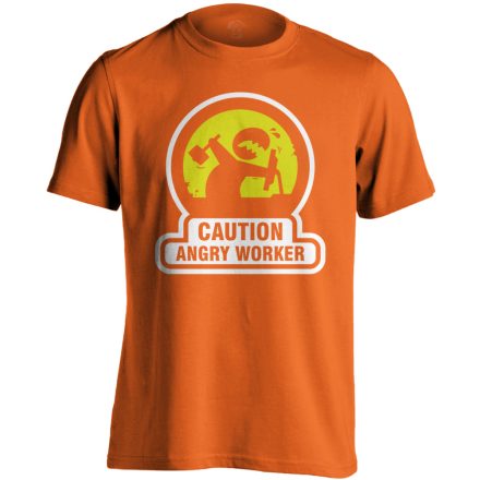 Angry Worker IT-s férfi póló (narancssárga)