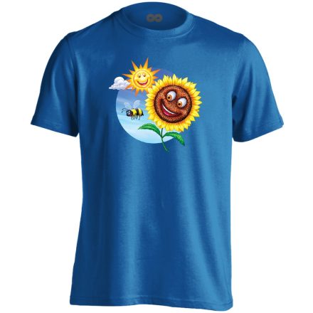 Sunshine Happy kertész férfi póló (kék)