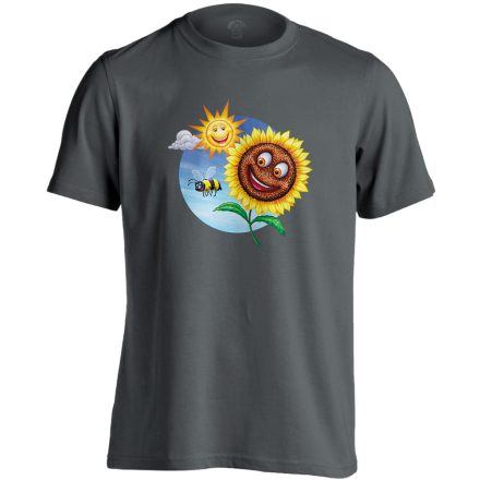 Sunshine Happy kertész férfi póló (szénszürke)