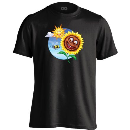 Sunshine Happy kertész férfi póló (fekete)