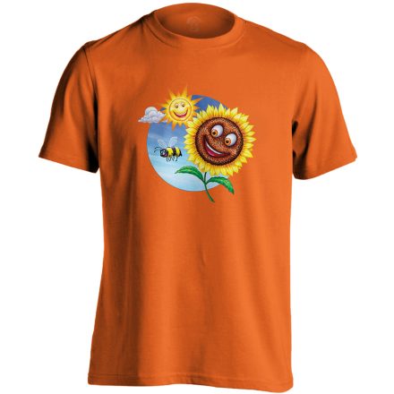 Sunshine Happy kertész férfi póló (narancssárga)