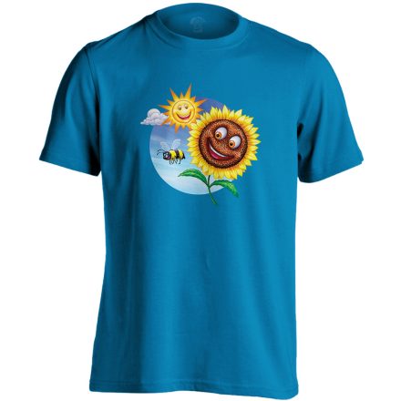 Sunshine Happy kertész férfi póló (zafírkék)