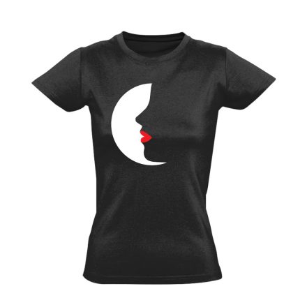 HoldCsók kozmetikus/sminkes női póló (fekete)