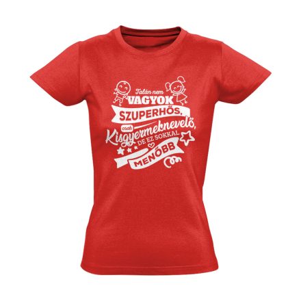 MenőNevelő kisgyermeknevelő női póló (piros)