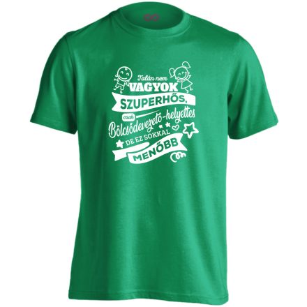 MenőBölcsihelyettes kisgyermeknevelő férfi póló (zöld)