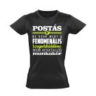 Fenomén postás női póló (fekete)