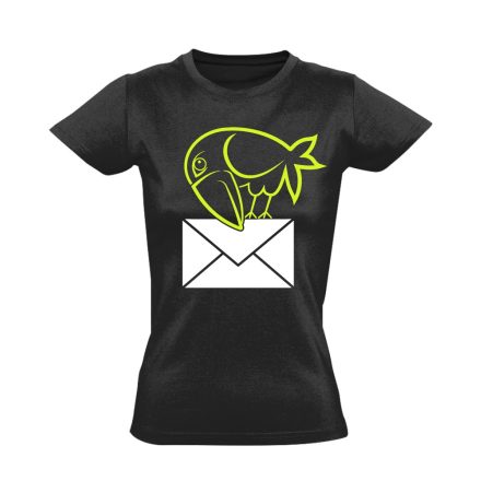 Hollós postás női póló (fekete)