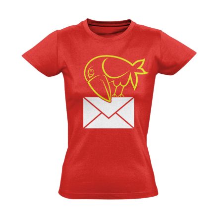 Hollós postás női póló (piros)