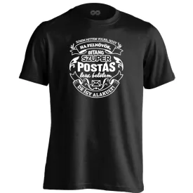 Így alakult! postás férfi póló (fekete)