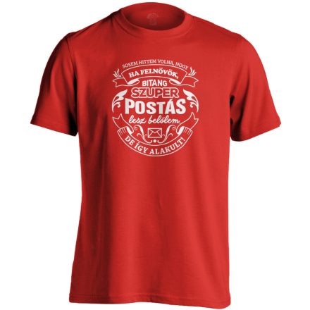 Így alakult! postás férfi póló (piros)
