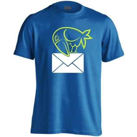 Hollós postás férfi póló (kék)