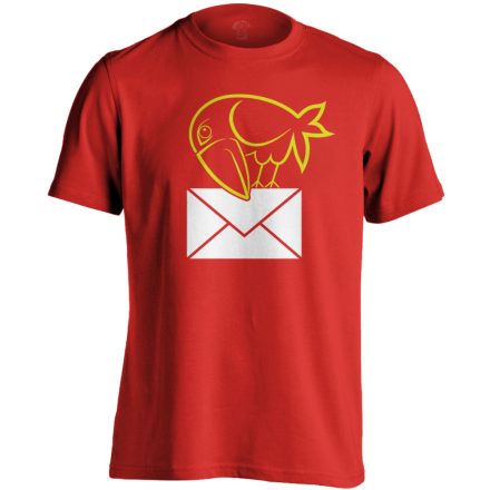 Hollós postás férfi póló (piros)