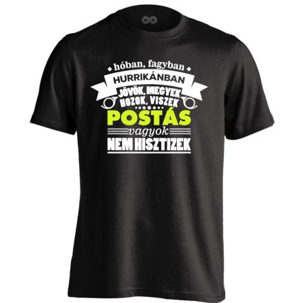 ArsPostaica postás férfi póló (fekete)