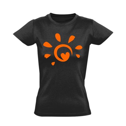 NapSugár szoláriumos női póló (fekete)