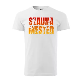 A szauna mestere férfi póló (fehér)