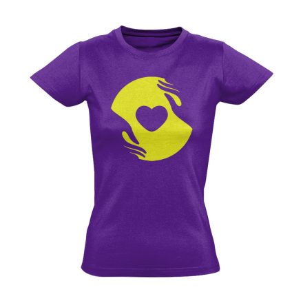 Biztonság szociális munkás női póló (lila)