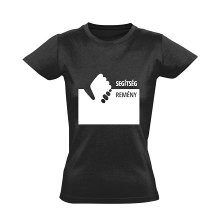 Remény szociális munkás női póló (fekete)