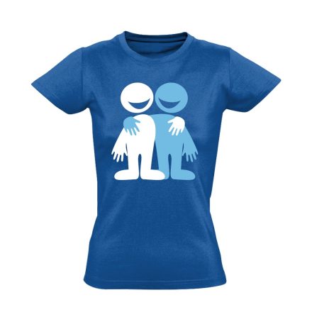 BaráTámasz szociális munkás női póló (kék)