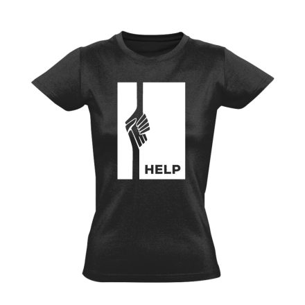 NemHagylak szociális munkás női póló (fekete)
