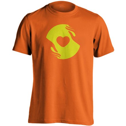 Biztonság szociális munkás férfi póló (narancssárga)