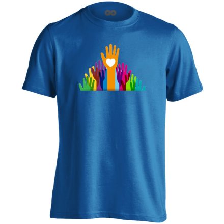 Közösség szociális munkás férfi póló (kék)