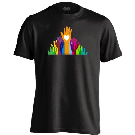 Közösség szociális munkás férfi póló (fekete)