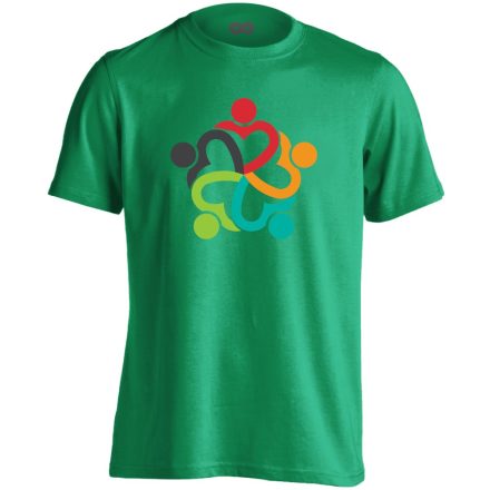 SzeretetKör szociális munkás férfi póló (zöld)