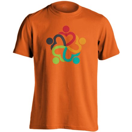 SzeretetKör szociális munkás férfi póló (narancssárga)