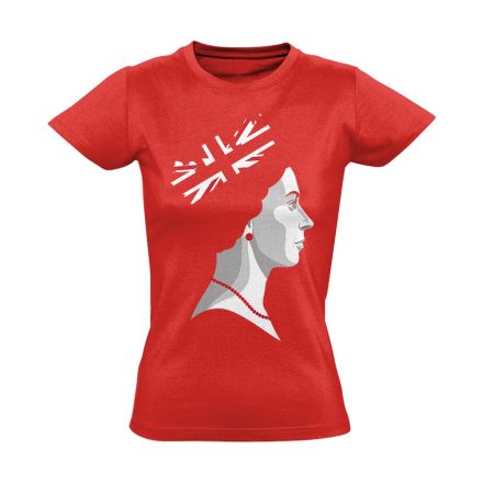 GodSaveTheQueen angoltanáros női póló (piros)
