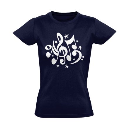 HangTicket énektanáros női póló (tengerészkék)