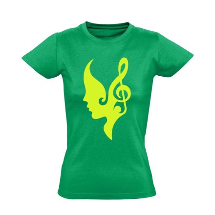 ZeneFül énektanáros női póló (zöld)