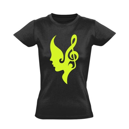 ZeneFül énektanáros női póló (fekete)