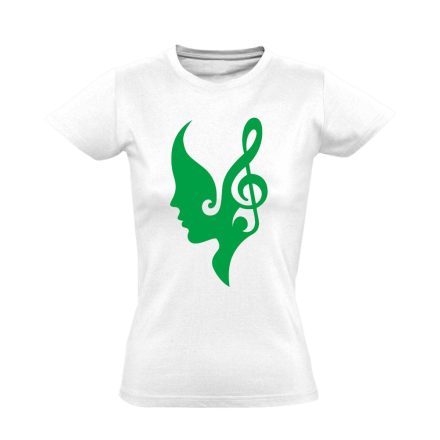 ZeneFül énektanáros női póló (fehér)