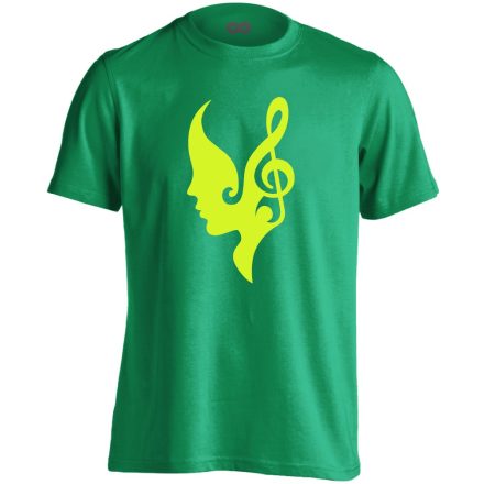 ZeneFül énektanáros férfi póló (zöld)