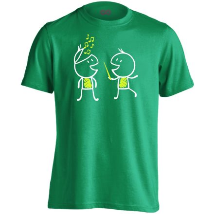 Éneklő Ifjúság énektanáros férfi póló (zöld)