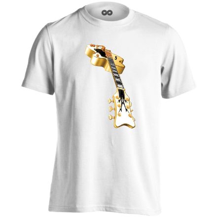 GitárKirály énektanáros férfi póló (fehér)