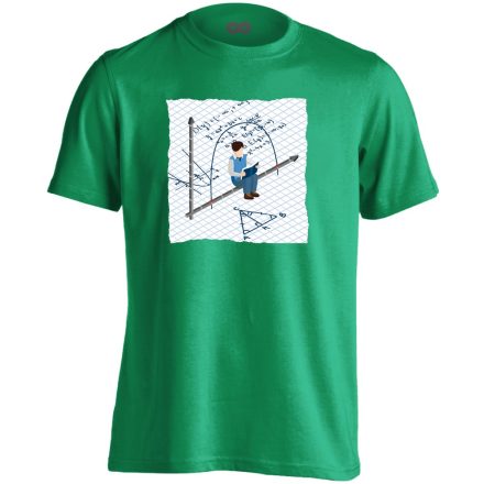 Nem Kocka! Négyzetrács! matektanáros férfi póló (zöld)